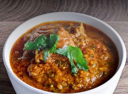 Desi Lamb Karahi slow-cooked lamb in spiced curry sauce at Angeethi Flame Fine Indian Bistro Saskatoon